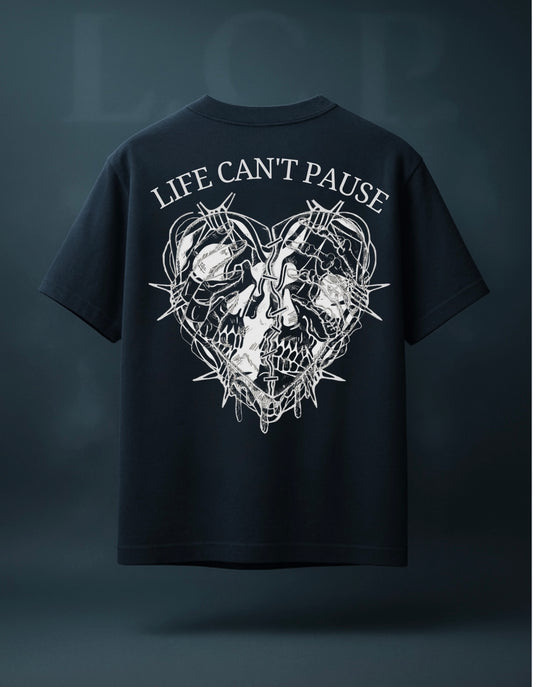 Life Can't Pause "Hearts" Tee