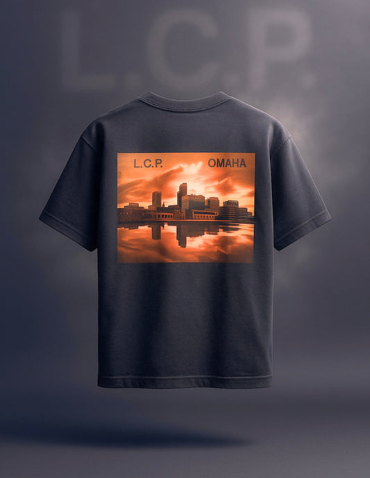 L.C.P. “OMAHA SUNSET” skyline tee